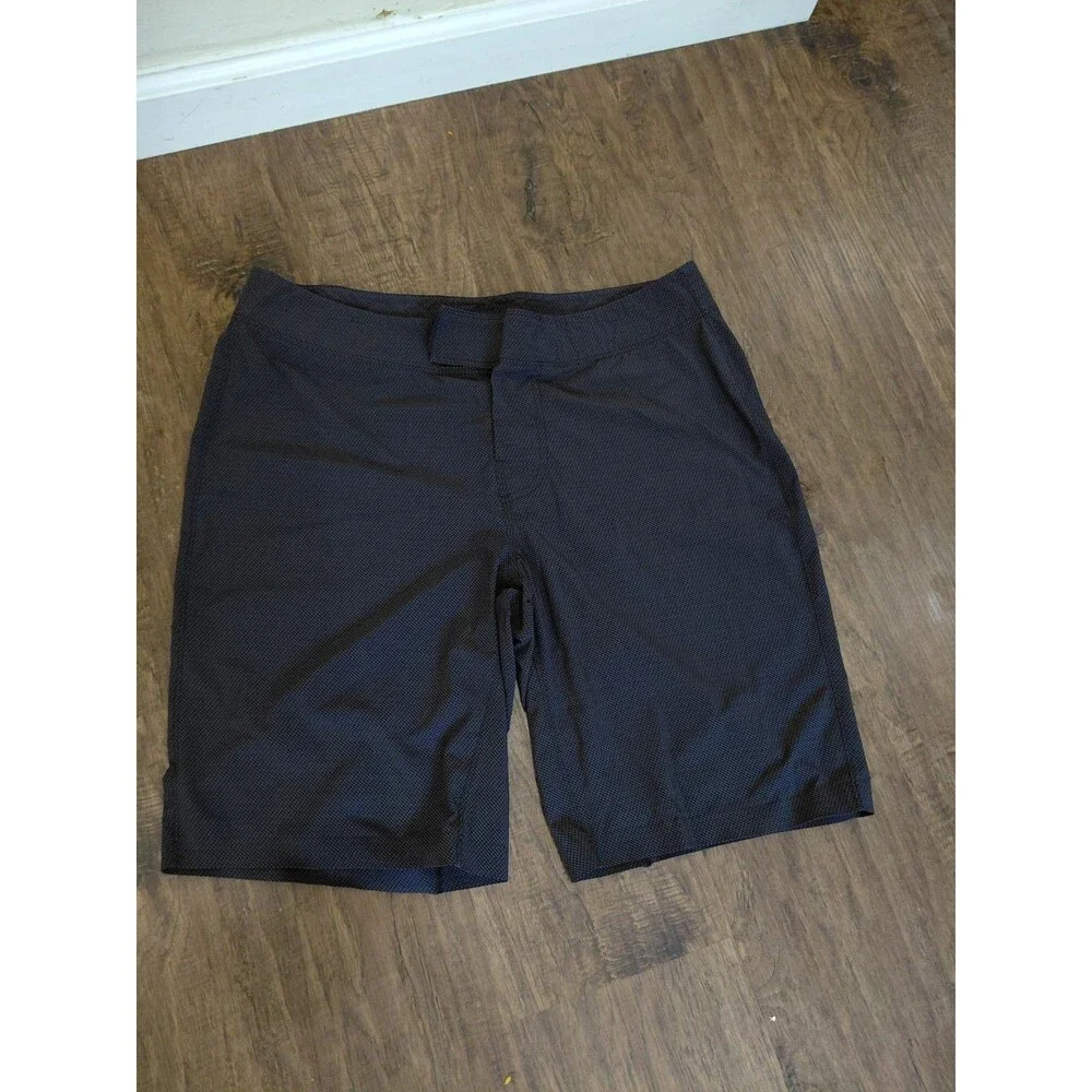 Lululemon Black  Gray Unlined Hook And Loop Closure Boardshort Size 34 checkered